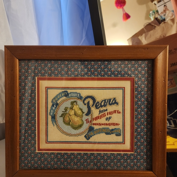 Wooden Picture Frame with Pears Design
